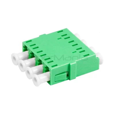 LC/APC-LC/APC Single Mode Quad Plastic Fiber Optic Adapter No Flange