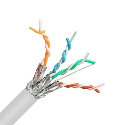 CAT.6A SFTP Bulk Cable 23AWG 4 Pairs, Solid Copper, PVC Jacket, Grey, 305M Reel