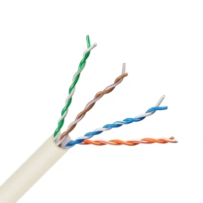 CAT.6A UTP Bulk Cable, Bare Solid Copper, 23AWG, 4 Pairs, PVC Jacket, Grey, 305M Per Reel