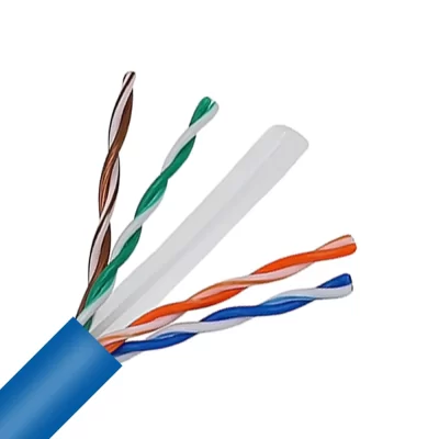 CAT.6 UTP Bulk Cable, Bare Solid Copper, 23AWG, 4 Pairs, PVC Jacket, Blue, 305M Per Reel
