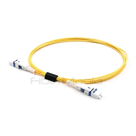 LC Uniboot Dual-Core Single mode OFNR Yellow Fiber Optic Patch Cord - Image 4