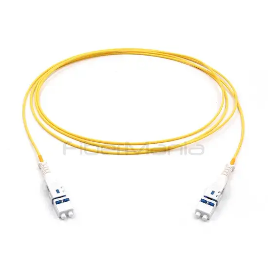 LC Uniboot Dual-Core Single mode OFNR Yellow Fiber Optic Patch Cord - Image 3