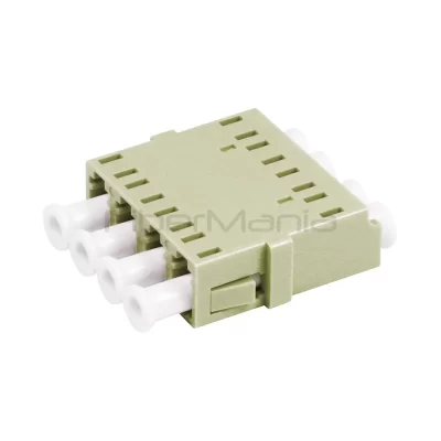 LC-LC Multimode Quad Plastic Fiber Optic Adapter No Flange