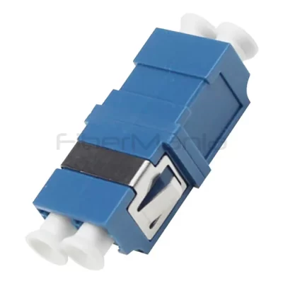 LC-LC Single Mode Duplex Plastic Fiber Optic Adapter No Flange