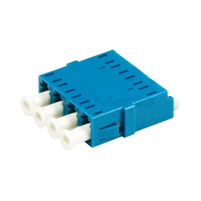 LC-LC Single Mode Quad Plastic Fiber Optic Adapter No Flange