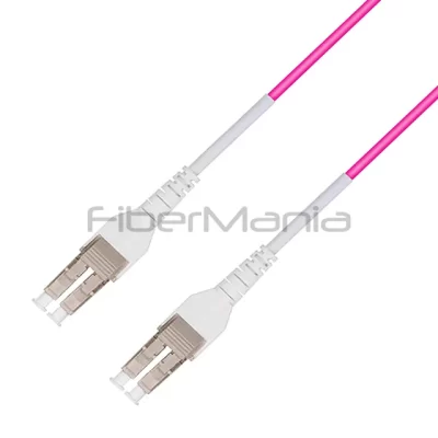 LC/UPC–LC/UPC Uniboot Duplex OM4 Patch Cable 40G/100G OFNR 3.0mm Magenta