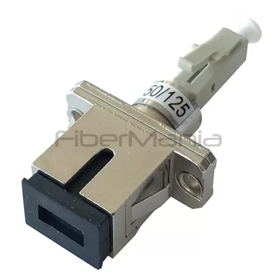LC Male-SC Female OM2 Multimode Simplex Fiber Optic Adapter