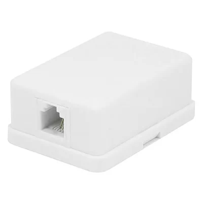 RJ11 6P2C Mounting Box, 1 Port, White