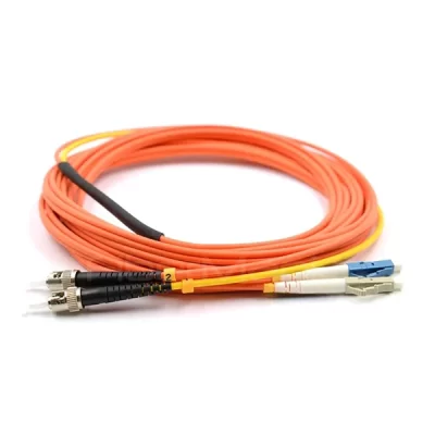 Mode Conditioning Fiber Optic Patch Cable, 2 x LC 62.5/125 to 1 x ST 9/125 & 1 x ST 62.5, 10M
