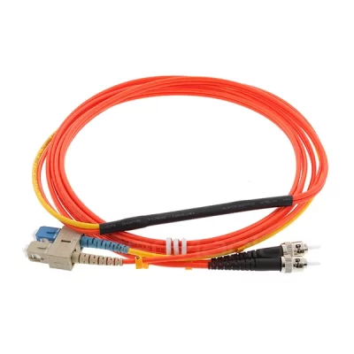 Mode Conditioning Fiber Optic Patch Cable, 2 x ST 62.5/125 to 1 x SC 9/125 & 1 x SC 62.5, 3M