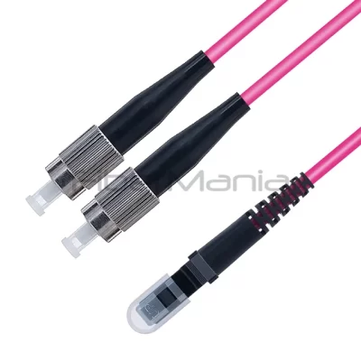 1M 3FT MTRJ/PC-FC/UPC Fiber Optic Patch Cable Duplex 40G/100G OM4 MM OFNR 3.0mm Magenta