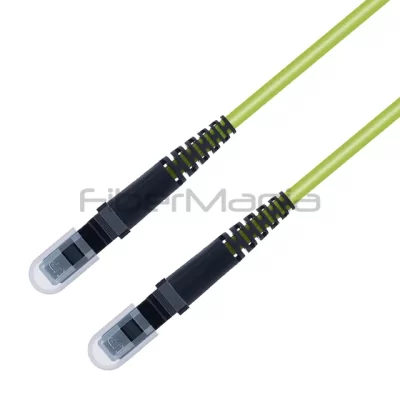 MTRJ/PC to MTRJ/PC Duplex 100G OM5 Multimode Fiber Patch Cable 1M 3.0mm Lime OFNR