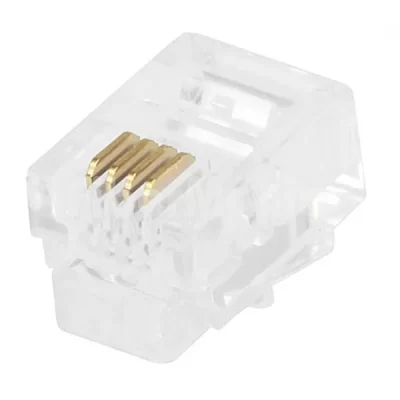 CAT.3 UTP RJ11 6P4C Modular Plug, For Flat Stranded Cable