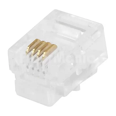 CAT.3 UTP RJ11 6P4C Modular Plug, For Round Solid Cable