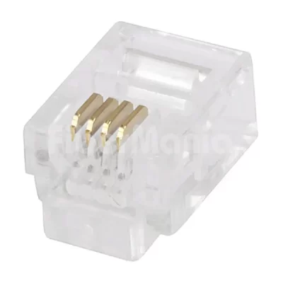 CAT.3 UTP RJ11 6P4C Modular Plug, For Round Stranded Cable