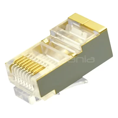 CAT5E FTP RJ45 8P8C Modular Plug, Gold Plated Copper Shield