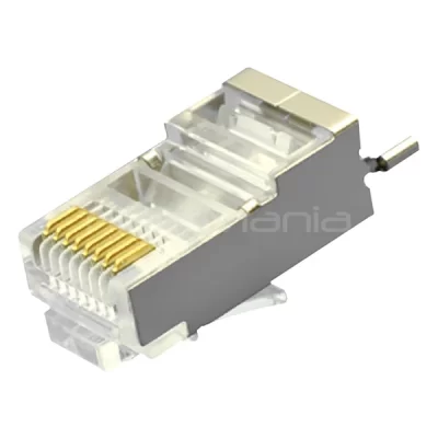 CAT5E FTP RJ45 8P8C Modular Plug With Drain Wire Clip