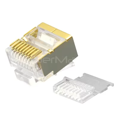 CAT6 FTP RJ45 8P8C Modular Plug, Short Body, Gold-Plated Shield