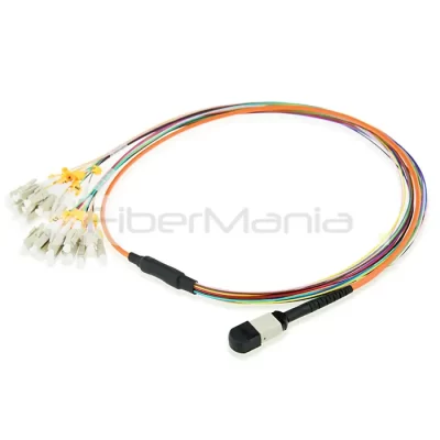 MTP Male to LC Fanout Cable 24 Fibers OM1 62.5/125 1M