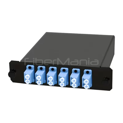 12 Fiber MTP Male to LC Duplex Single Mode Cassette 6 Ports