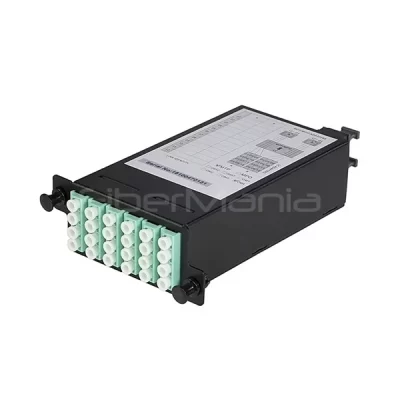 24 Fiber MTP Male to LC Quad Multimode OM3 High Density Module 6 Ports Fully Loaded