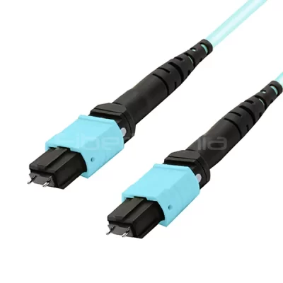 MTP Male to MTP Male Trunk Cable Assembly 12 Fibers Polarity A OM3 50/125 10G 2M