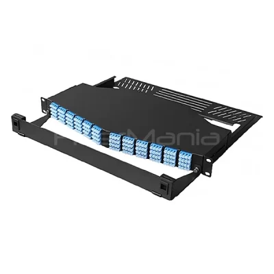 Ultra High Density Angled MTP Patch Panel Fully Loaded 1U 192 Fiber