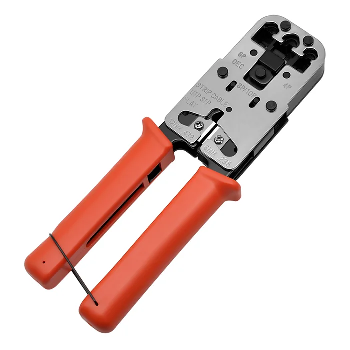 Modular Crimping Tool For RJ45/8P8C, RJ12/6P6C, RJ11/6P4C/6P2C, 4P4C/4P2C Plugs