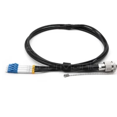 ODC–LC/UPC 4-Core OS2 Outdoor Fiber Patch Cable, TPU Jacket, IP67, 5M