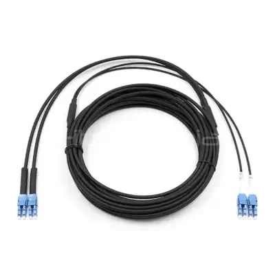 High-Density 4-Fiber LC Uniboot Outdoor Patch Cable with 4.8mm Round Jacket & OS2 G.657.A Fiber