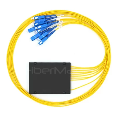 1X8 PLC Splitter with ABS Module, input & output 2.0mm, With SC/UPC Fiber Connectors