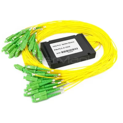 1x32 PLC Splitter with ABS Module, SC/APC Connectors, 2.0mm Fiber, SMF-28e