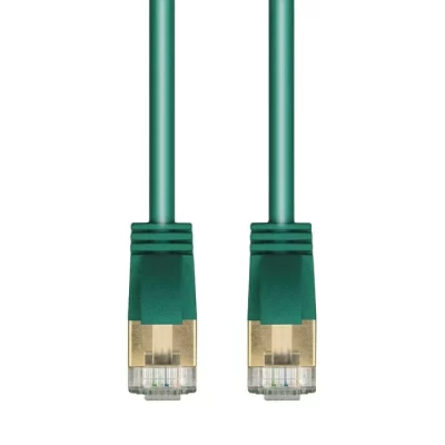 CAT.6A STP Slim Patch Cable, 36AWG, Green, 10FT