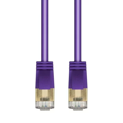 CAT.6A STP Slim Patch Cable, 36AWG, Purple, 10FT