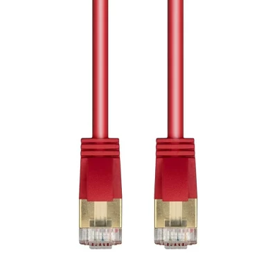 CAT.6A STP Slim Patch Cable, 36AWG, Red, 10FT
