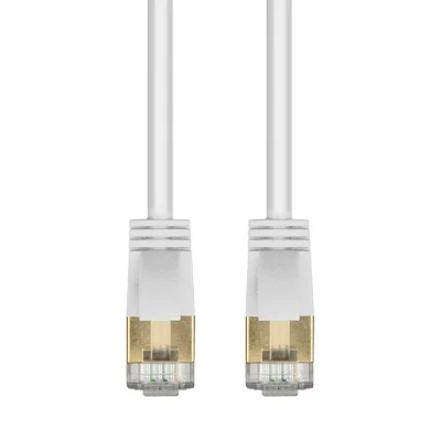 CAT.6A STP Slim Patch Cable, 36AWG, White, 10FT