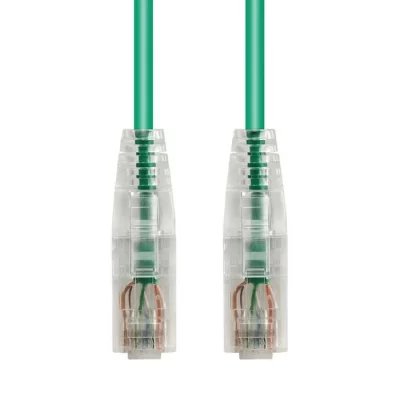 CAT.6A UTP Slim Patch Cable, 28AWG, Green, 3FT