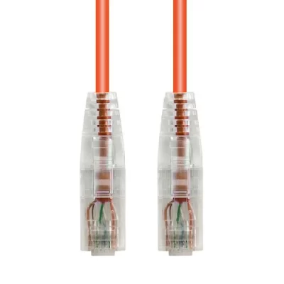 CAT.6A UTP Slim Patch Cable, 28AWG, Orange, 3FT