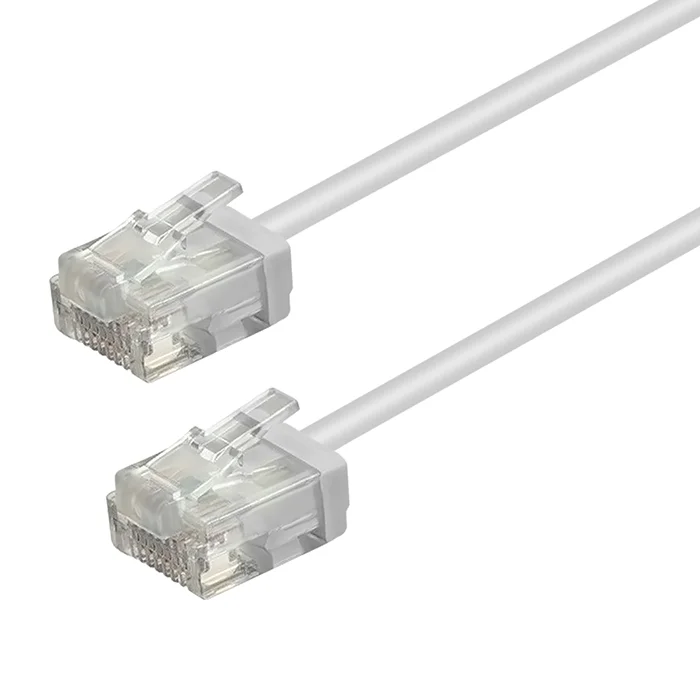 CAT.6 UTP Ultra Slim Patch Cable, 32AWG, White, 7FT
