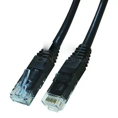 CAT.6 UTP Patch Cable, Bare Copper, Molded, Boot B, Black, PVC, 2M