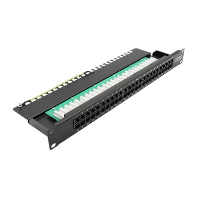 19” 1U CAT.3 UTP Telephone Patch Panel, 50 Ports, Krone IDC