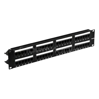 CAT.5E UTP Patch Panel 48 Ports 2U Dual IDC Black