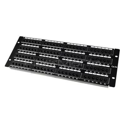 19'' 4U CAT.5E UTP Unshielded Patch Panel, 96 Ports, Dual IDC, Black
