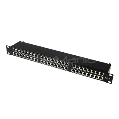 CAT.6 FTP Patch Panel 48 Ports 1U Krone IDC Black
