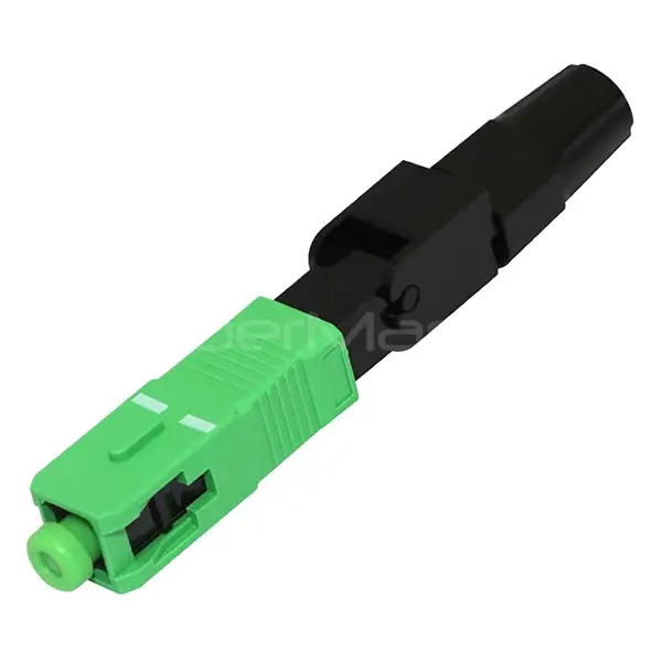 SC/APC Quick Assembly Connector, Single Mode 9/125, Green, For 0.9mm, 2.0mm, 3.0mm Cable