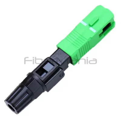 SC/APC Quick Assembly Connector, Single Mode 9/125, Green, For 0.9mm, 2.0mm, 3.0mm Cable