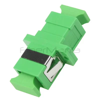 SC/APC-SC/APC Single Mode Simplex Plastic Fiber Optic Adapter Green