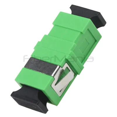 SC/APC-SC/APC Single Mode Simplex Plastic Flangeless Fiber Optic Adapter Green