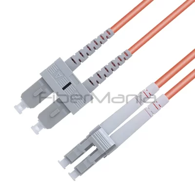 SC/UPC-LC/UPC Optic Patch Cable Duplex OM1 Multimode OFNR Orange 3FT