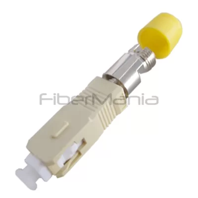 SC Male-FC Female Multimode Simplex Plastic Fiber Optic Adapter Beige